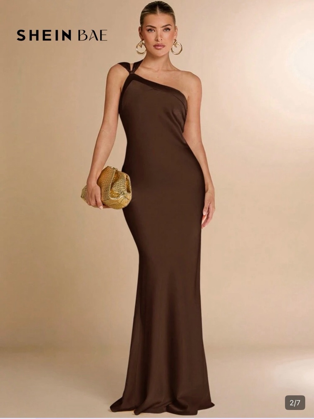 One-Shoulder Evening Gown